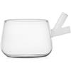 Ichendorf Milano Tazza Tè con Piattino, Collezione Tea, Trasparente e Bianco, 25 cl, Vetro Borosilicato, Fatto a Mano