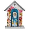 DRW Cappella Vergine Miracolosa Infantile Protettivo Spirituale Generale Patrono Malati, bisognosi, Persone in Crisi MDF 11x6x15.5 cm
