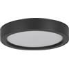 Eglo LED lampada da soffitto Idun-E, plafoniera rotonda per cucina, luce da ufficio in plastica negra, illuminazione neutra, Ø 21 cm