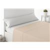 Miracle Home. Lenzuolo sopra morbido e confortevole, 100% microfibra spazzolata, senza rughe e anti-peeling. 210 x 270. Letto da 135. Beige