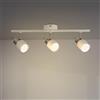 M Ledme - Lampada da soffitto Serie White 3 faretti GU10, uso in ambienti interni asciutti IP20, adatta per bagno, soggiorno, camera da letto e cucina (Lampadina non inclusa)