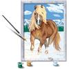 Ravensburger CreArt: Cavallo - Dipingere con i Numeri per Bambini 9+ Anni, Kit Pittura con Tavole, Cornice con Brillantini, Pennello e Colori Inclusi, 25 x 18,30 cm, Idee Regalo