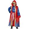 FIESTAS GUIRCA | Costume da Boxeur Bambini (5-6 anni) - Accappatoio, Maglietta e Pantaloni - Costumi Sportivi per Halloween, Carnevale e Feste in Maschera - Ideale per Bambini e Bambine - Blu e Rosso