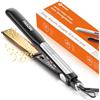 Faszin Piastra per Capelli Professionale in Titanio 30mm, 2-In-1 Ionica, Riscaldamento Rapido 20s, Ideale per Capelli Spessi e Crespi, Styling Veloce (nero profondo, 30mm)