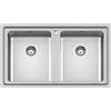 Foster PRONTA CONSEGNA - SPEDIZIONE IMMEDIATA Foster 3274 050 Lavello da Incasso 2 Vasche 86 x 50 cm Sopratop Serie EVO Acciaio Inox 3274050