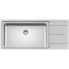 Foster PRONTA CONSEGNA - SPEDIZIONE IMMEDIATA Foster 3216 052 Lavello da Incasso 1 Vasca con gocciolatoio a Destra 116 x 50 cm Sopratop Serie EVO Acciaio Inox 3216052