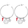 Brosway Orecchini Donna, Orecchini a Cerchio in Acciaio con Simbolo Elefante | Collezione CHAKRA - BHKL25