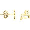 SOFIA MILANI - Orecchini da Donna in Argento 925 - Placcati in Oro - Orecchino a Perno a Segno Zodiacale Capricorno - E2127