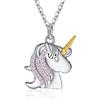 Jrêveinfini Unicorno Collana Bambina Donna Argento 925 con Portagioie Regalo, Idee Regalo Donna Compleanno Bambina Mamma Regolabile 40 + 5 cm