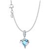PANDORA Parure di gioielli da donna, collana con ciondolo delfini in vetro di Murano blu a forma di cuore, argento 925, idea regalo romantica 28908