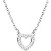 Sofia Milani - Collana da Donna in Argento 925 - con Pietra Zircone - Ciondolo a Cuore - N0626