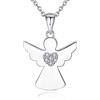 Jrêveinfini Angelo Custode Collana Bambina Donna Argento 925, Personalizzata Collana Donna Amicizia Mamma e Figlia, Idee Regalo Battesimo Originali Donna Compleanno Bambina Mamma