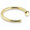 Ringe Anelli in vero oro 585, per il corpo, per il naso, per il naso, in vero oro 585, diametro 10 mm, intimo trago, Helix setto, alla moda, moderno e stravagante, 0,8 mm
