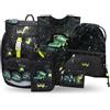 Baagl Set di 5 zaini per la scuola per ragazzi e ragazze (borsa per scuola Airy per 1° classe, astuccio, sacca da ginnastica, grembiule, borsa per il seno), zaino per la scuola elementare, zaino