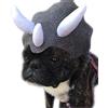 Ghzste Costume da triceratopo per cani e animali domestici, cappello da dinosauro di Halloween, con cinturino elastico, divertente per cani e gatti (nero)