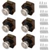 MTSmart 6 Pezzi di Serrature per Camper, Pulsante di Blocco a Spinta per Armadio, Serratura senza Chiave per Camper, Barche a Vela, Barche, Armadio da Campeggio RV, Roulotte, Taglio 20mm (Marrone)