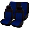 Susy Shop COPRISEDILI UNIVERSALI per Auto Kit Anteriore E Posteriore Vari colori Soft Confortevole Traspirante Protezione per Sedili Auto (Nero/Blu)