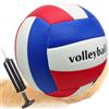 Behogan Palla da Beach Volley in Morbida Pelle, Dimensione 5, con Pompa a Palla, Impermeabile per Giochi Interni ed Esterni, Ufficiale per Ragazze, Adolescenti, Adulti
