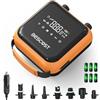 BESCOST Pompa Elettrica SUP 20PSI, Gonfiatore Elettrico Portatile, Gonfiaggio 7 Min, Doppio Motore, Ricaricabile + 12V Auto, Arresto Automatico, 7 Adattatori, per Paddle Board Kayak Gommone
