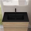 evineo ineo5 evo lavabo integrato slim La: 81,5 P: 46,5 cm, BE0835BM, ineo5 evo nero opaco [Lavabi > Lavabi Integrati]