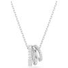 Swarovski Pendente Hyperbola, Taglio Round, Bianco, Placcato rodio