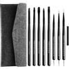 Tipsketch Pennelli Unghie Gel 8 Pezzi, Set di Pennelli per Nail Art con Liner, Dotting Pen, French Brush e Pennelli per Pittura Dettagliata