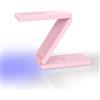 Tipsketch Lampada UV LED Unghie - 18W Alta Potenza, Asciugatura Rapida, Dual Timing, Connessione Type-C, Ideale per Manicure Professionale e Casalinga (rosa)