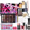 Hinourisha Trucchi Donna, Set Trucchi Donna, Trousse Trucchi Ragazza, Set Make Up, con palette di ombretti, correttore, mascara, eyeliner, pennelli per makeup, Natale, set regalo di compleanno A193