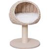 Dehner Tree tiragraffi per gatti Boris, robusto albero da arrampicata per gatti, ca. 43 x 62 x 43 cm, peluche/truciolato/sisal/rattan, beige/bianco
