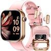 NONGAMX Smartwatch Donna Uomo con Auricolari Bluetooth: 2.02 Orologio Smart Watch Effettua Risposta Chiamate 100 Modalità Sportive Fitness Tracker IP67 Impermeabile WhatsApp Notifice Compatibile Android iOS
