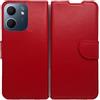 KEJI Cover Custodia per Oppo A5x 4G/Oppo A5x 5G, Cover Custodiaa Libro in Pelle Portafoglio con Supporto Flip Caso Supporto Stand Chiusura Magnetica Oppo A5x 4G/Oppo A5x 5G, Elegante (ROSSO)