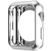 Leotop Compatibile con Apple Watch Custodia 40 mm 44 mm, morbido TPU Plated Case Pellicola protettiva sottile per display paraurti rotondo per iWatch Series 6 5 4 SE (40 mm, argento)