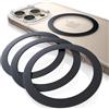 Lamicall Adesivo Anello Metallo per Custodie Cellulare - [4 Pezzi] [0.5mm Ultrasottile] Anello Magnetico Compatibile con MagSafe Accessore/Caricatore Wireless, per iPhone 16 15 14 13 & Android, Nero