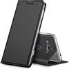 Verco Xperia XZ2 Compact Cover, Custodia a Libro Pelle PU per Sony Xperia XZ2 Compact Case Booklet Protettiva [magnetica integrata], Nero