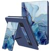 FINTIE Custodia per 6 Pollici Kindle (11ª Generazione) - Modello 2024/2022 | Protettiva Supporto Cover con Slot per Schede & Hand Strap, Funzione Auto Sveglia/Sonno, Ocean Marble