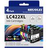SHUOLEI LC422XL LC-422XL Cartucce compatibili con Brother LC422XL LC422 Cartucce d'inchiostro Multipack per MFC-J5340DW MFC-J5345DW MFC-J5740DW MFC-J6540DW MFC-J6940DW (4 Pack )