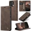 Sojlecyu Cover per Xiaomi Redmi Note 13 4G Custodia, a Libro Portafoglio in Premium Pelle PU Porta Carte Flip Case Supporto Protezione Case Cover per Xiaomi Redmi Note 13 4G, Caffè