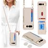 SailorTech Custodia per Google Pixel 7 Pro in Pelle Portafoglio con porta carte di credito, Cover per Pixel 7 Pro Cellulare Regolabile Collana con slot per carte di credito-Albicocca