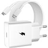 ASKUBSKU 60W Caricatore USB C e Cavo 1,8 Metri per Samsung S26 Ultra S25+ Galaxy A56 5G A36, 60 Watt PD Ricarica Rapida Tipo C Cavo e Mini Adattatore di Caricabatterie per Samsung S24+ S23 Ultra S23+ S22+ Tab
