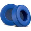 SOULWIT Cuscinetti Auricolari Di Ricambio per Skullcandy Hesh & Hesh 2 Wireless Cuffia con Morbida Pelle Proteina, Spessore Aggiunto (Blu)