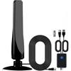 BRAVECOW Antenna TV rinforzata con ventosa, supporto 4K 1080P, canali locali gratuiti per Smart TV