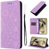 LSPCASA Custodia in Pelle Magnetica per Samsung Galaxy S24 Ultra 6.8 Pollici con Funzione Stand, Lilla
