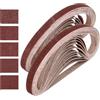 sourcing map Nastri abrasivi in ossido di alluminio, grana 40/80/120/180/240, 13 mm x 457 mm, 50 pezzi, per lavorazione del legno, lucidatura dei metalli, affilacoltelli
