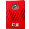 MOCIWORLD - Quaderno dell'Atlético de Madrid con Logo 3D - Rilegato con Retro in Tessuto e Finitura di Alta qualità - 120 Pagine Bianche - Colore: Rosso - Formato: A5