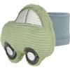 Sterntaler Bracciolo per auto, giocattolo per mani, polsini elastici, facile da indossare, sonaglio per giocare e afferrare, 5 × 7 × 3 cm, verde pietra