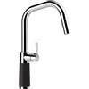 SCHOCK Rubinetto da cucina SC-530 Nero - Rubinetto ad alta pressione CRISTALITE con doccetta estraibile e connettori standard