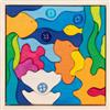 Sonstige Verlage Paesaggio puzzle di luci marine con 4 pietre scintillanti, 30 T