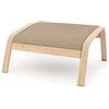 Vinylla - Copripoltrona di ricambio compatibile con sedia Ikea Poäng (poggiapiedi con design 2, poliestere - cachi chiaro)