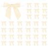 PATIKIL 50Pz Fiocchi Decorativi con Lacci Spirale 3.5 Fiocchetti per Bomboniere Mini Nastro di Raso per Fai da Te Decorazioni Regali Bottiglie Champagne Matrimoni Natale, Crema Chiaro