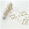 Generisch Wirsindeins - Runner decorativo per 18 anni, 28 cm x 15 m, decorazione da tavolo dorata, tagliabile, universale, per uomo e donna (18 anni)